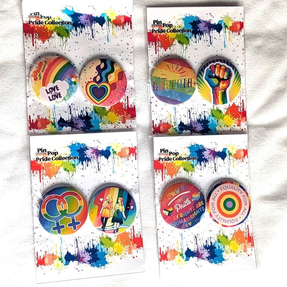 Pride Month LGBTQ Custom Pinback Buttons Collectibles 2.25